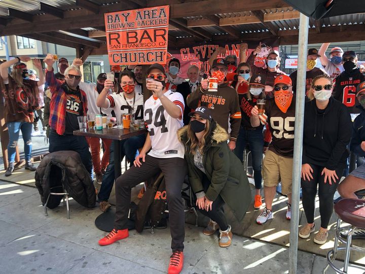 BABB Browns fans at the notorious R Bar in San Francisco